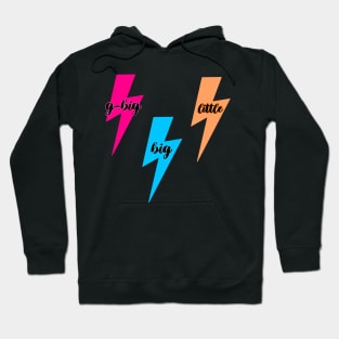 big and little lightning bolts Hoodie